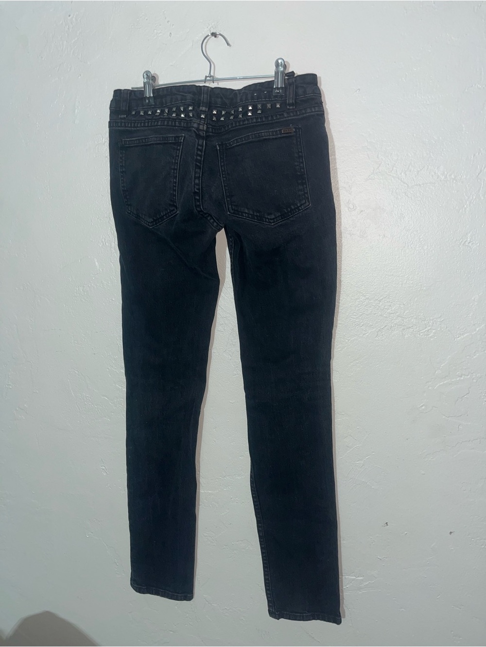 Y2K Obey Studded Women's Stretch Skinny Jeans Denim 27 Waist x 31 Inseam